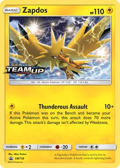 SM Black Star Promos Zapdos Pokémon card